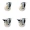 Service Caster 4'' Nylon Wheel Swivel Top Plate Caster Set with 2 Posi Brakes, 4PK SCC-20S414-NYS-2-PLB-2 - alternate 1